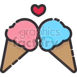 ice cream cones in love