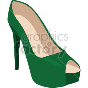 womans green high heels
