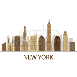 new york city flat vector design with label