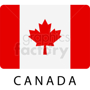This clipart image depicts the national flag of Canada, commonly known as the Maple Leaf or l'Unifolié in French. It has two vertical bands of red (hoist and fly side) and a white square between them, with an 11-pointed red maple leaf at its center.