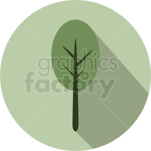 vector tree design on circle background