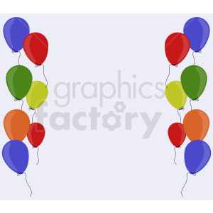 party balloons light background