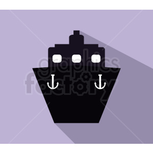 ship icon design on purple background