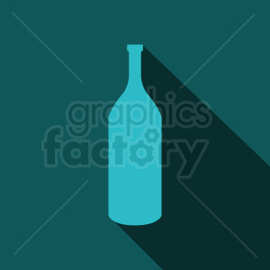 bottle silhouette on aqua background