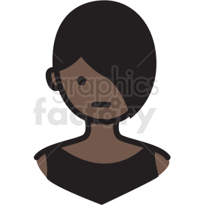 pretty black woman avatar vector clipart