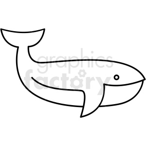 black and white whale icon