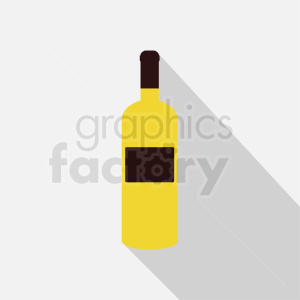 yellow wine bottle on square background