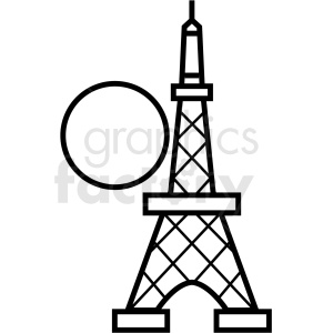 Japan Tokyo tower vector icon