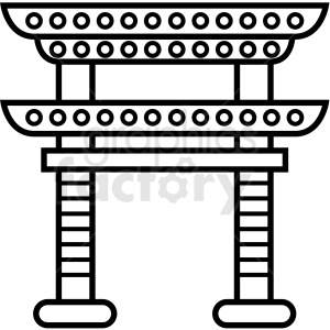 japanese tower vector icon