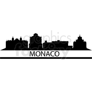 vector monaco city skyline