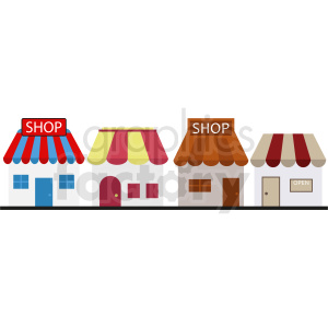 storefronts vector clipart