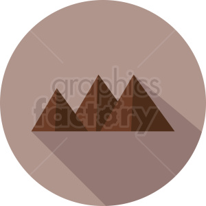 mountain vector icon on circle background