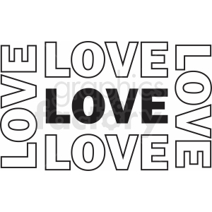 love typography iron on design