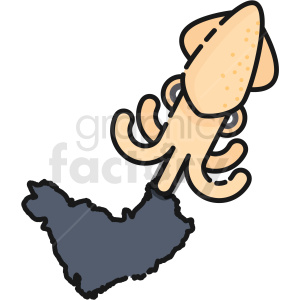 Squid vector clipart icon
