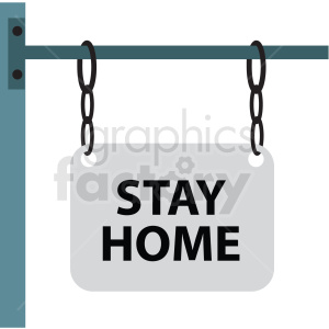 stay home flat vector icon
