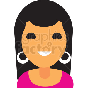 girl with pink top avatar icon vector clipart