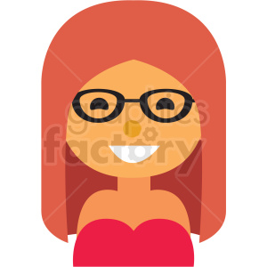 hipster girl avatar icon vector clipart