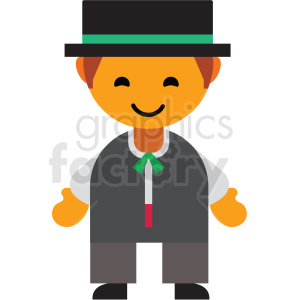 Italian male character icon vector clipart