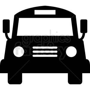 front of bus vector clipart
