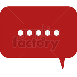 red chat icon vector