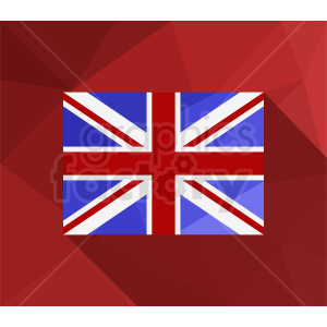 Great Britain flag on red background