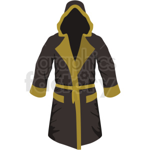 black and yellow boxing robe vector clipart