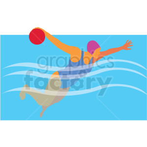 olympic female water polo vector clipart