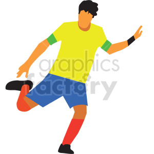 man playing soccer vector design