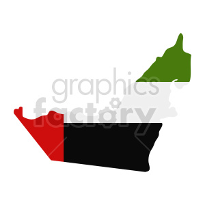 United Arab Emirates flag vector clipart 02