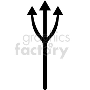 Black silhouette of a trident.