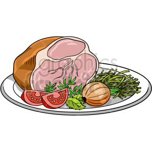 Ham Dinner Plate with Vegetables