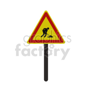 working street sign vector clipart