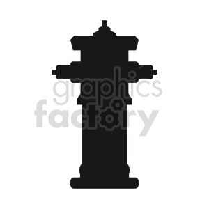 Silhouette of a classic fire hydrant.