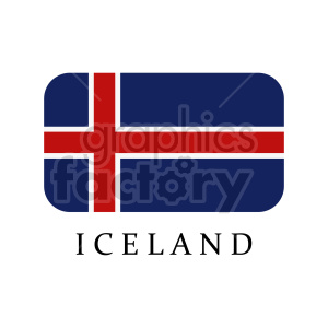 iceland flag vector clipart