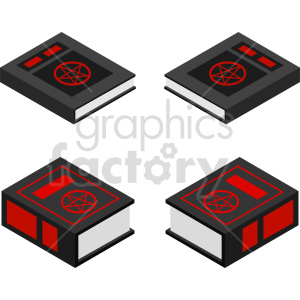 satan worship book vector graphic bundle