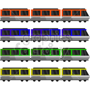 tramways isometric vector graphic bundle
