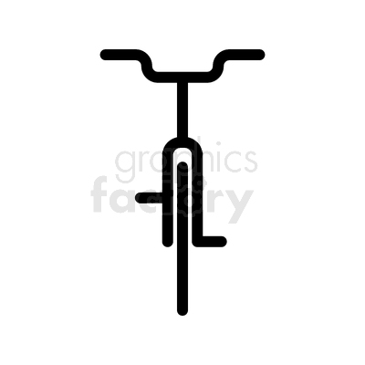 vector graphic with front of bicycle icon