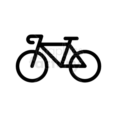 vector graphic of racing bicycle icon