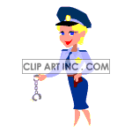 animated female officer
