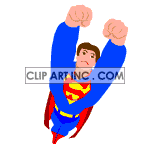 animated super hero flying