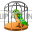 small animated bird cage icon