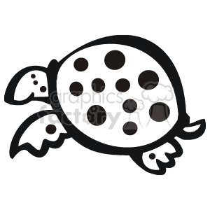 The image shows a line art drawing of a turtle with a thick black outline. The overall image has a whimsical, cartoon-like feel.