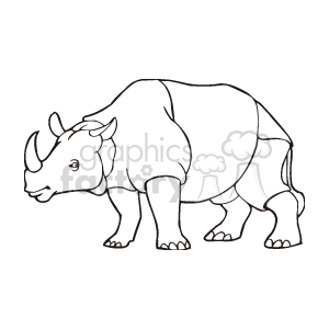 Rhinoceros line drawing