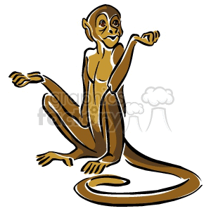 Playful Cartoon Monkey