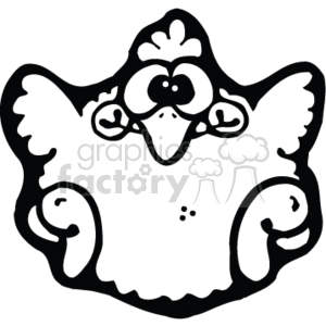   The clipart image shows a stylized representation of a baby chick given its cute and simplified appearance. The chicken