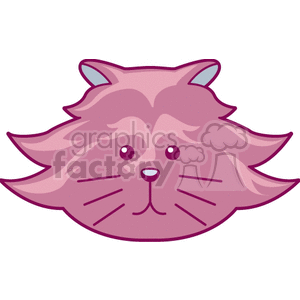  Pinkish colored cartoon cat