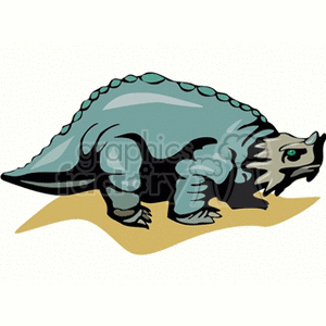 Cartoon Armored Dinosaur - Prehistoric Animal