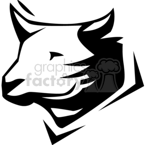 The image is a stylized black and white clipart of a bovine head, which could represent a cow or a bull. Its design is simple and appears to be suitable for logos, icons, or graphical elements pertaining to agriculture, dairy, or livestock themes.