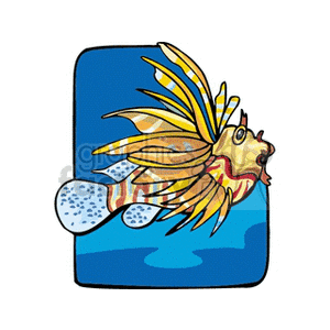 Colorful Lionfish Illustration - Tropical Exotic Fish