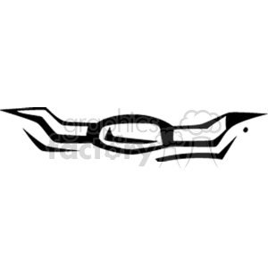 The clipart image depicts a stylized drawing of bull horns in a tribal or abstract style.